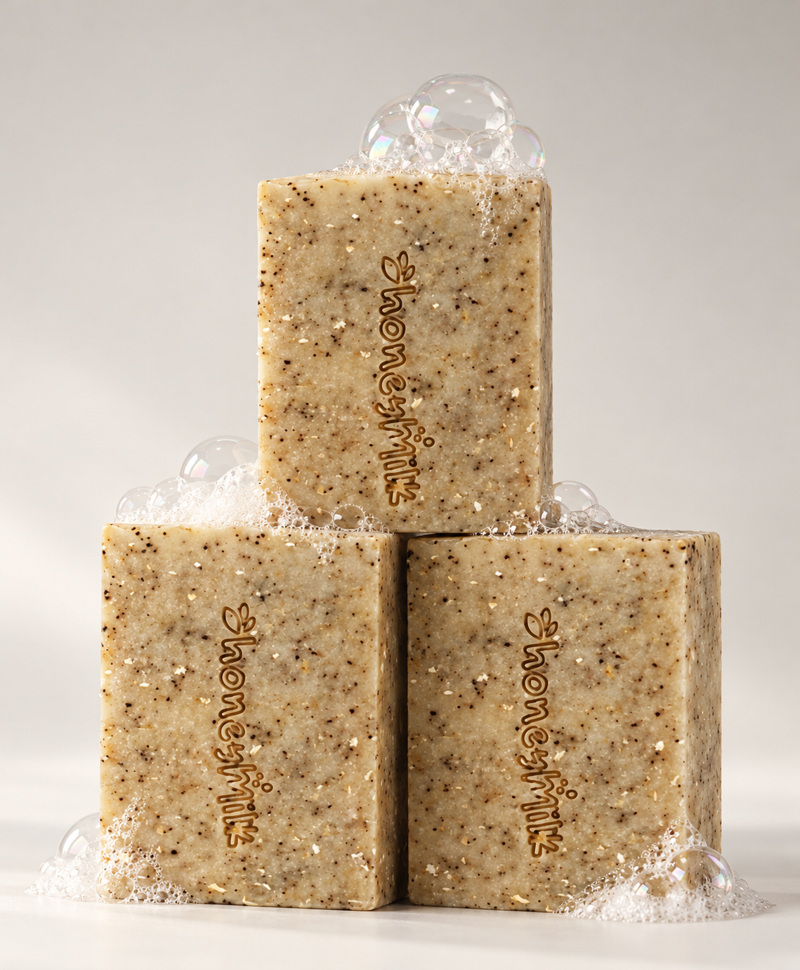 GROUNDED ( Unscented Coffee and Oats) Soap - Image 3