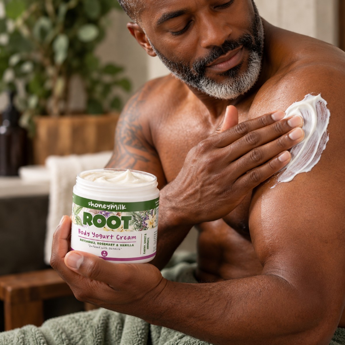ROOT Body Yogurt Cream (Patchouli, Rosemary, Vanilla) - Image 2